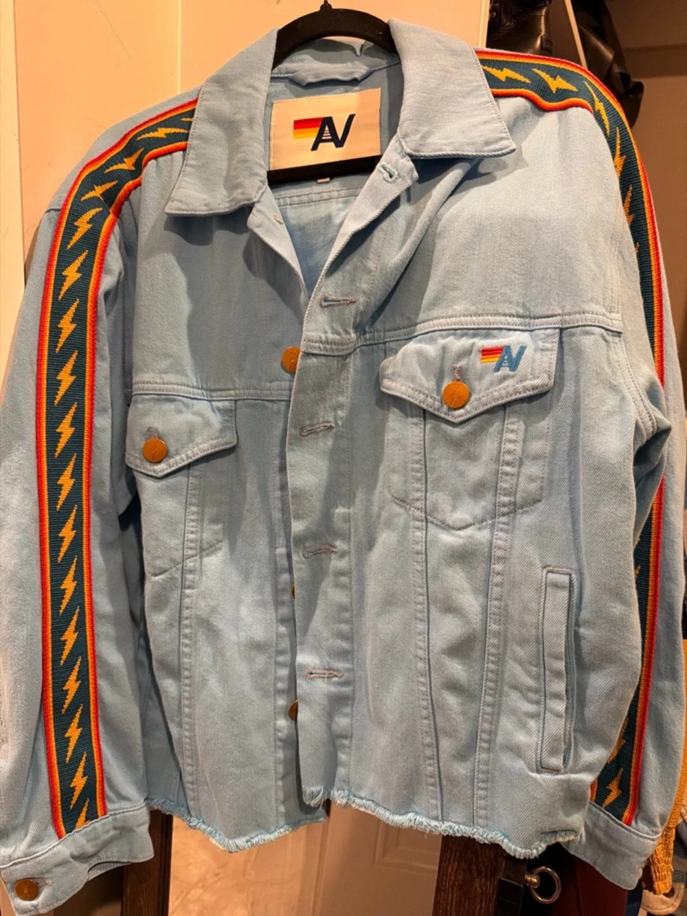 Aviator Nation Denim Cutoff Jacket Sz M - Picture 9 of 9